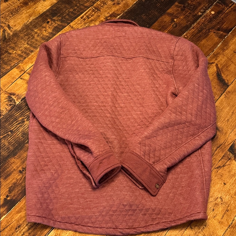 Marine Layer Men’s Corbet Quilted Overshirt in Red, size Large - Picture 5 of 5
